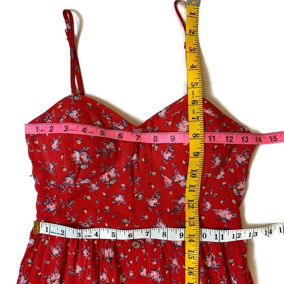 Band Of Gypsies Floral Tiered Midaxi Dress XS - Picture 9 of 12